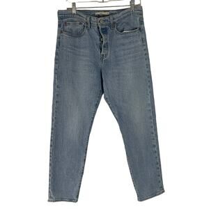 Levi's Vintage Big E Wedgie Women's Size 31 Light Wash Button Fly Cropped‎ Jeans